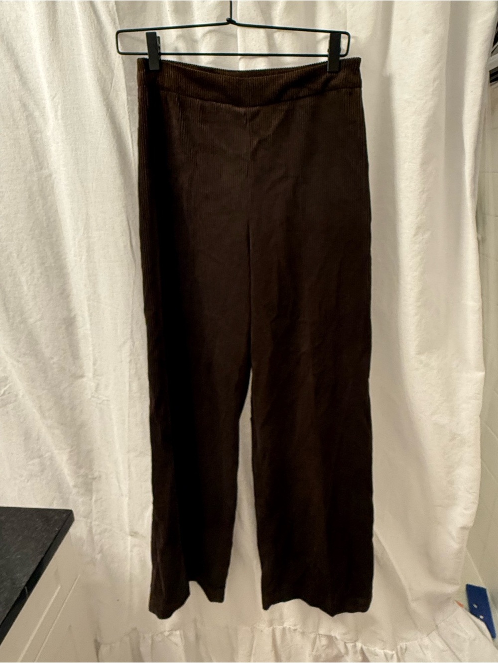 Women's Wide-Leg Corduroy Pants in Dark Brown